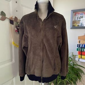 Degre 7 Women's Full Zip Fleece Coats&Jacket Dark Brown (Size L)